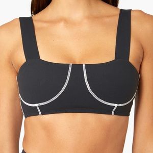 nwt weworewhat black sports bra corset top